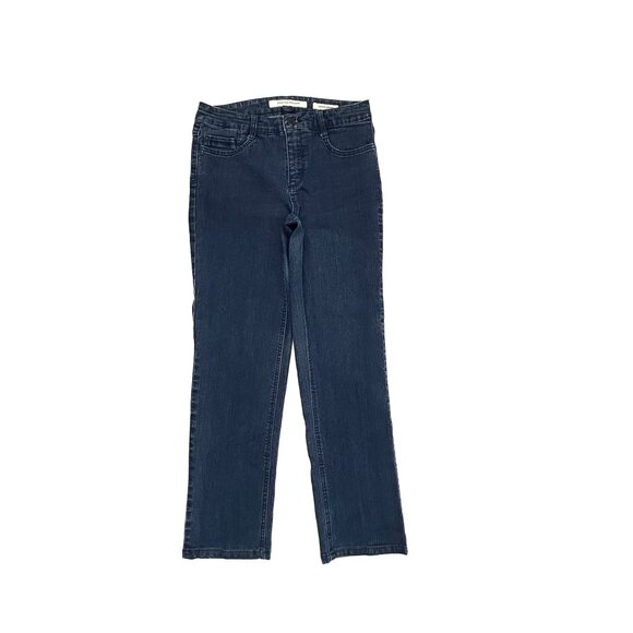 Jones New York Lexington Straight Women's size 6P Dark Wash Blue Denim jeans - Picture 1 of 4